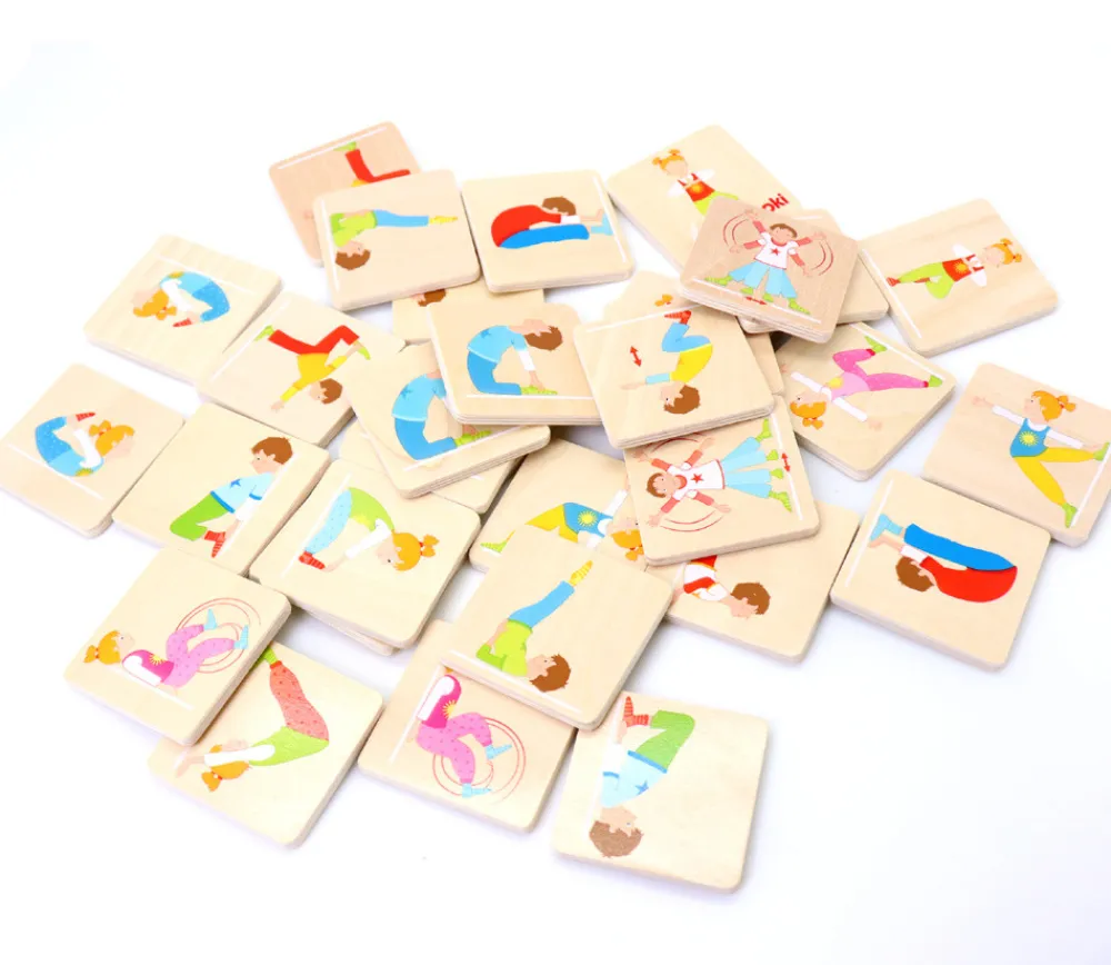 Tout Pour le Jeu Jeu mémo en bois - la gymnastique