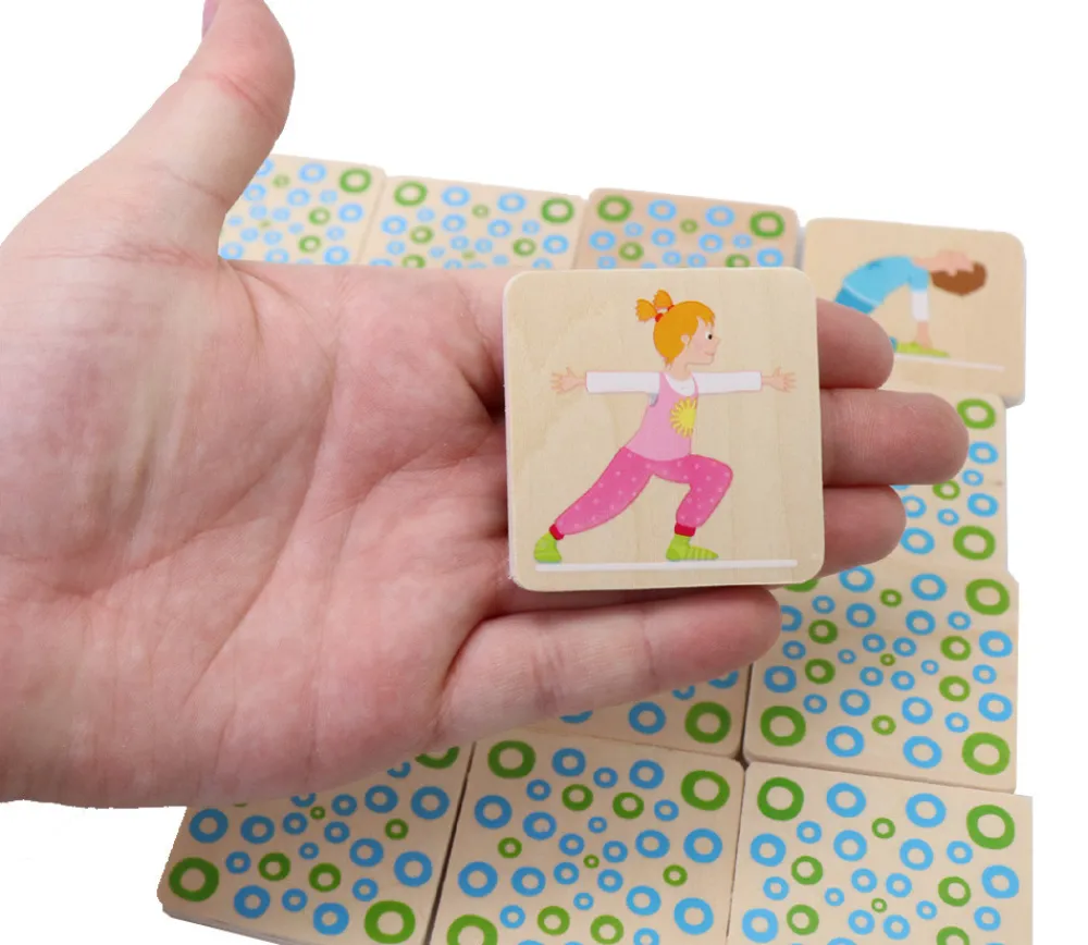 Tout Pour le Jeu Jeu mémo en bois - la gymnastique
