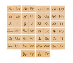Tout Pour le Jeu Jeu puzzle des lettres cursives et scriptes en bois