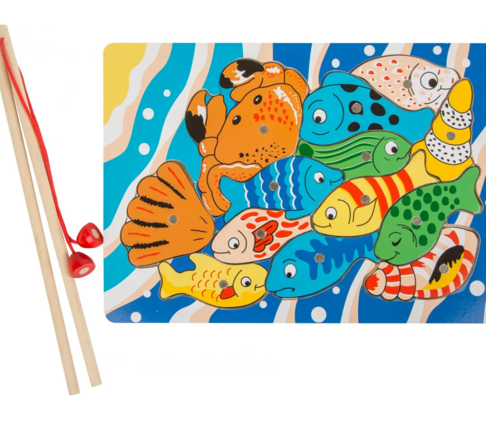 Tout Pour le Jeu Jeu puzzle pêche à la ligne aimantée en bois 13 pièces