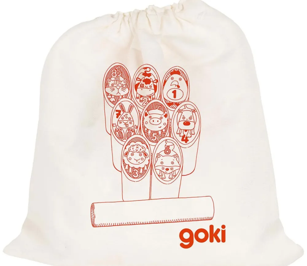 Enfant Tout Pour le Jeu Jeu quilles animaux en bois avec sac - Kubb enfant