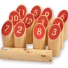 Enfant Tout Pour le Jeu Jeu quilles finlandaises en bois numérotées 1 à 12 avec sac