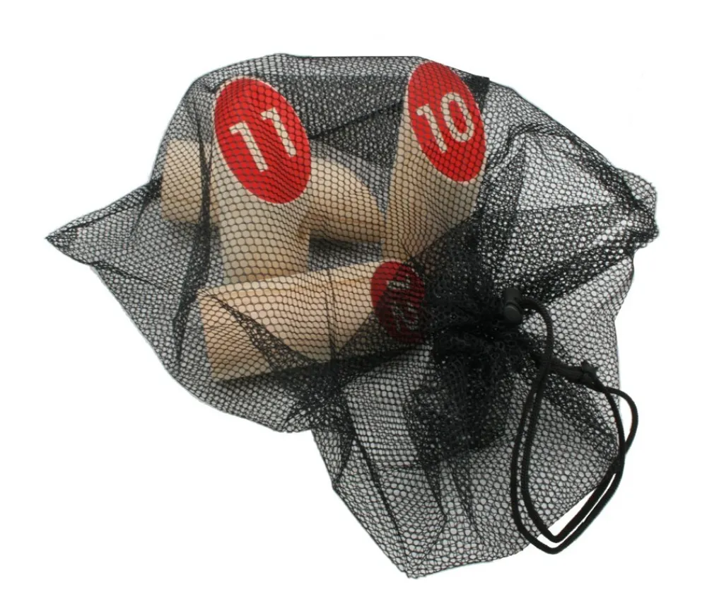 Enfant Tout Pour le Jeu Jeu quilles finlandaises en bois numérotées 1 à 12 avec sac
