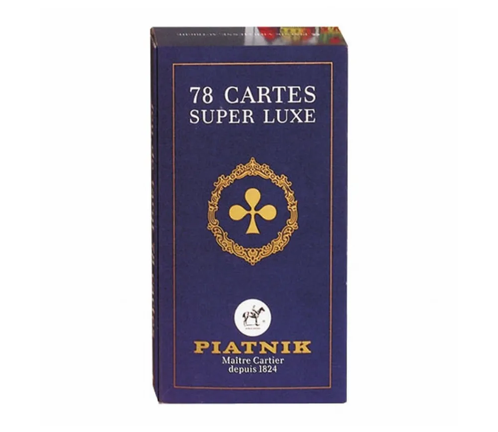 Tout Pour le Jeu Jeu tarot luxe 78 cartes à jouer dos bleu et or Piatnik