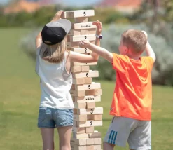 Tout Pour le Jeu Jeu Tour géante équilibre en bois 64 blocs