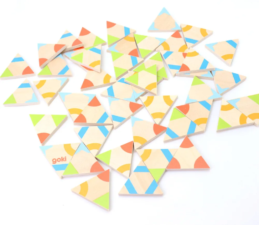 Tout Pour le Jeu Jeu Tri-dominos des couleurs en bois - 45 pièces