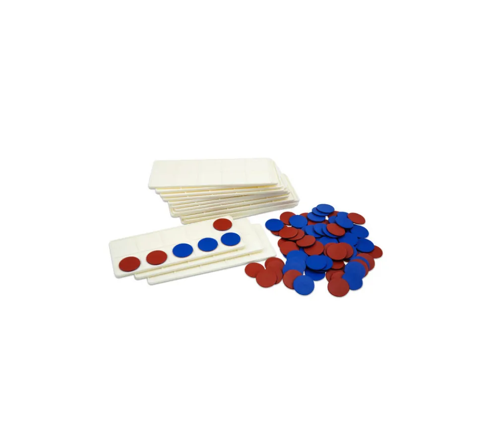 Tout Pour le Jeu Kit 20 élèves : 20 Tables calcul 1 à 10 + 200 jetons bicolores