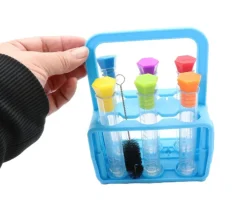Tout Pour le Jeu Kit 6 tubes à essai 12 ml bouchons colorés