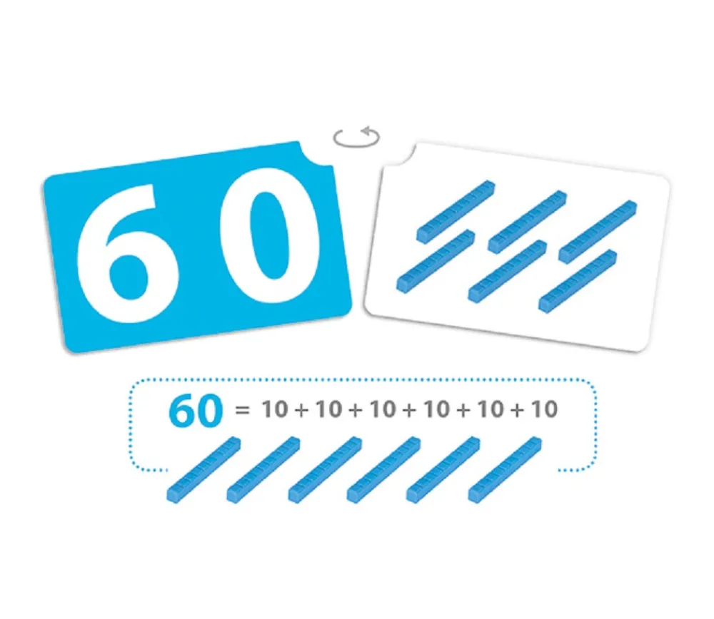 Tout Pour le Jeu Kit activités Base 10 - 125 pièces empilables + 45 cartes nombres