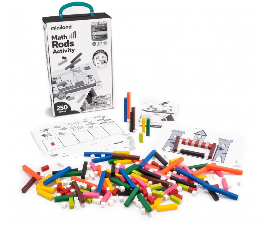 Tout Pour le Jeu Kit activités Réglettes cuisenaires - 250 cubes et bâtonnets calcul et jeux + fiches