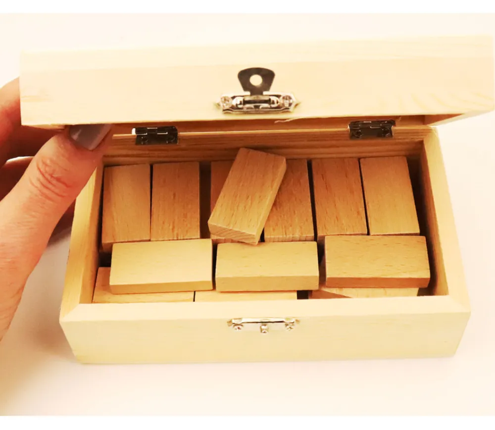 Tout Pour le Jeu Kit coffret petits dominos en bois à personnaliser