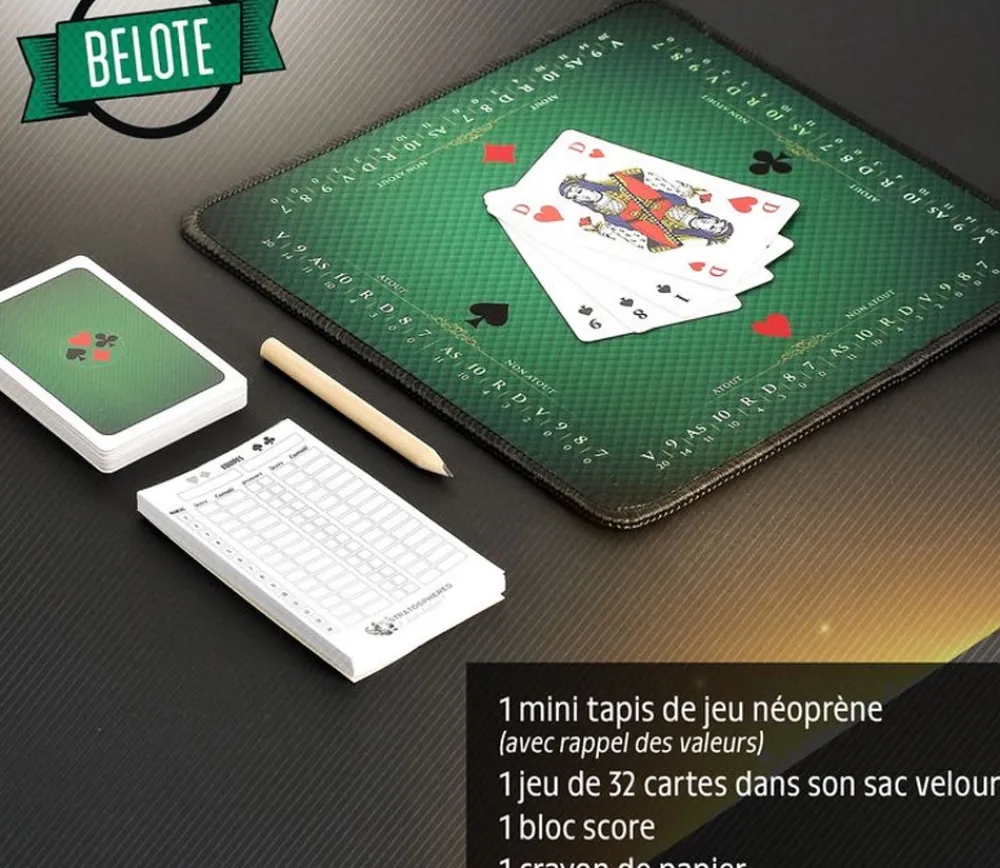 Tout Pour le Jeu Kit complet pour jeu de belote. Game tubes