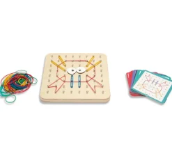 Tout Pour le Jeu Kit géoboard en bois avec fiches