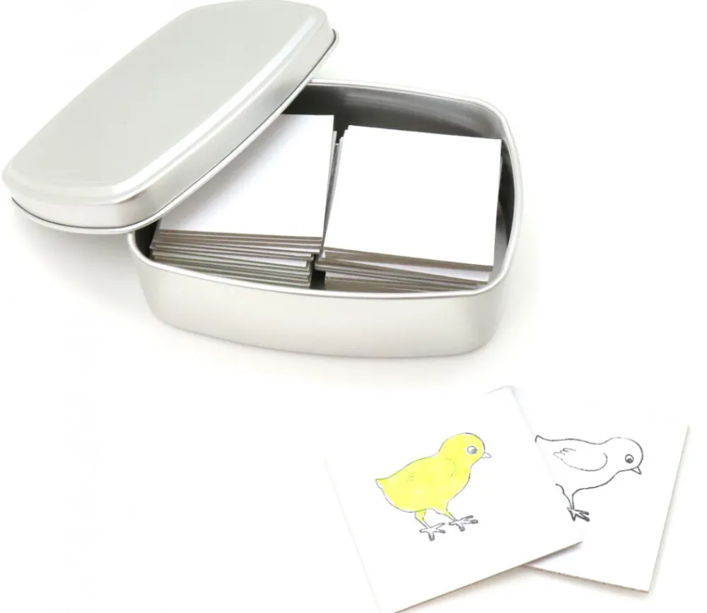 Tout Pour le Jeu Kit Jeu mémo à personnaliser : Boite + 24 carrés 4 x 4 cm + 48 étiquettes