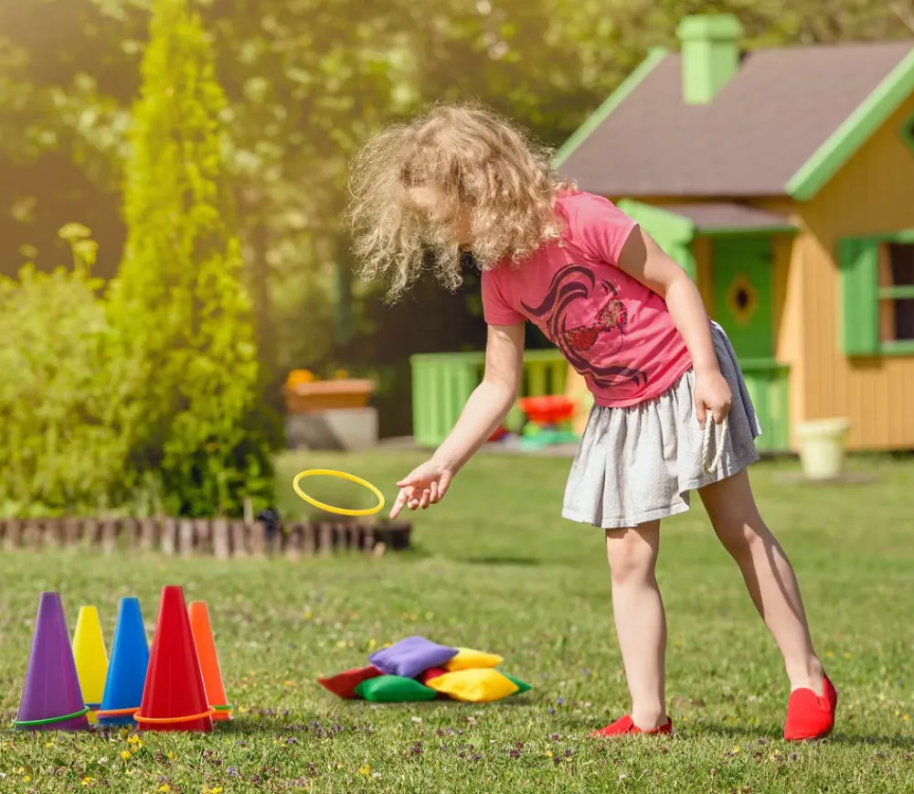 Enfant Tout Pour le Jeu KIT Jeux adresse 26 pièces : cônes, anneaux, mini sacs de lancer