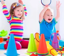 Enfant Tout Pour le Jeu KIT Jeux adresse 26 pièces : cônes, anneaux, mini sacs de lancer
