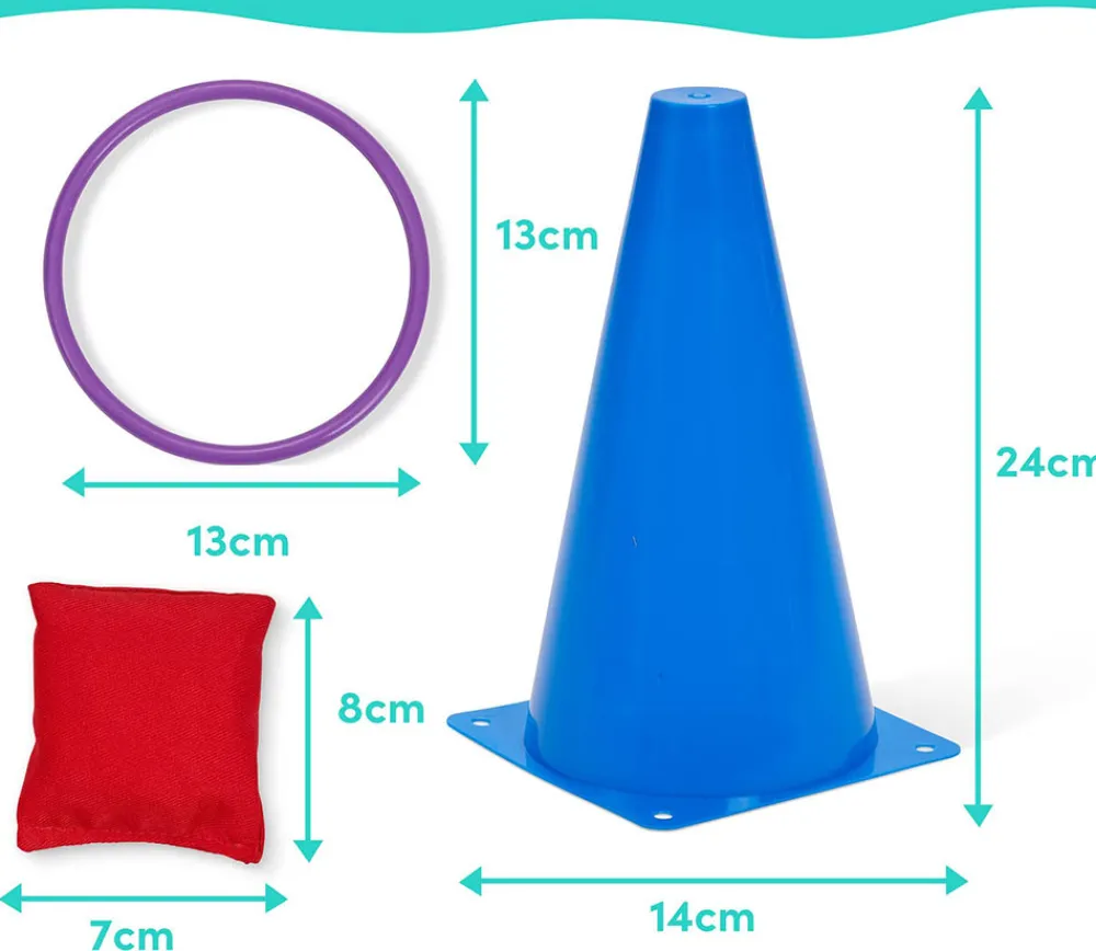 Enfant Tout Pour le Jeu KIT Jeux adresse 26 pièces : cônes, anneaux, mini sacs de lancer
