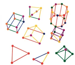 Tout Pour le Jeu Kit tiges et boules : 330 pièces géométrie en 3 dimensions