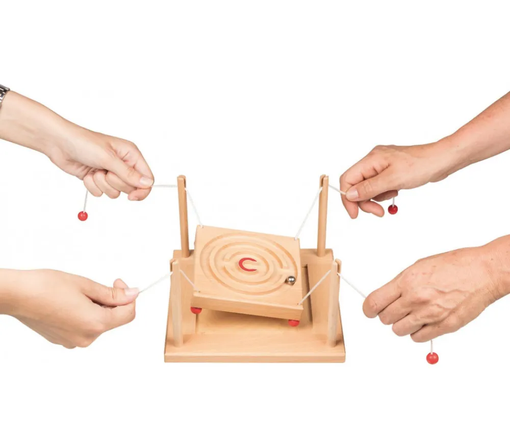 Tout Pour le Jeu Labyrinthe coopératif en bois 2 à 4 joueurs