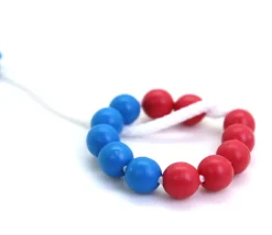 Tout Pour le Jeu Lacet de comptage avec 20 perles rouges et bleues