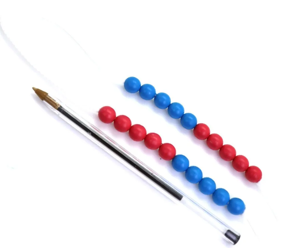 Tout Pour le Jeu Lacet de comptage avec 20 perles rouges et bleues