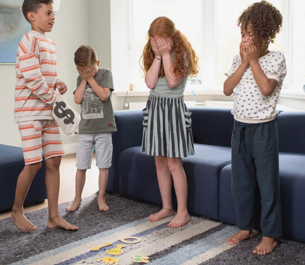 Enfant Tout Pour le Jeu Le voleur - 11 pièces en bois - Jeu de groupe