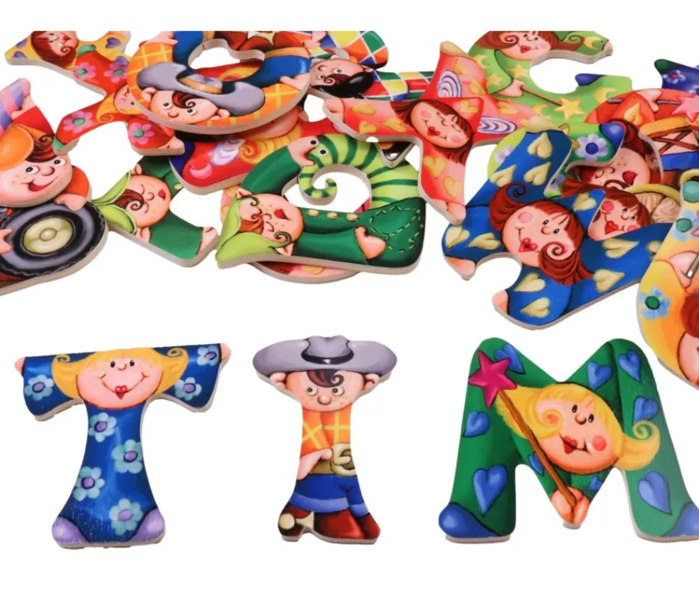 Tout Pour le Jeu Lettre alphabet personnage en bois à l'unité - 7 cm initiale déco