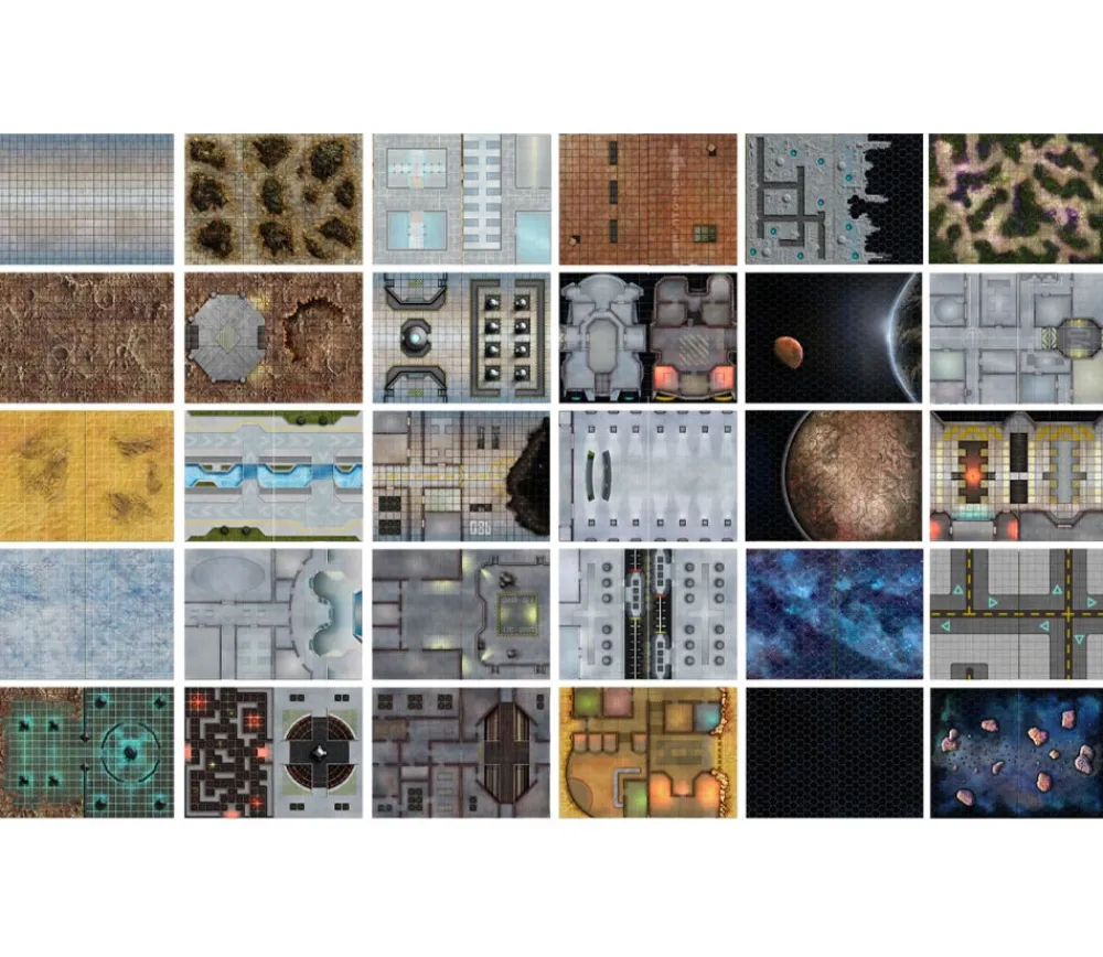 Tout Pour le Jeu Livre A3 Battle Mats plateaux de jeu Giant Book of Sci-Fi