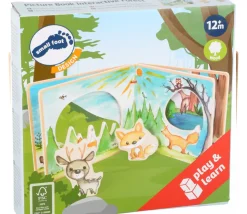 Tout Pour le Jeu Livre en bois images de la forêt avec renard et cerf pour histoire