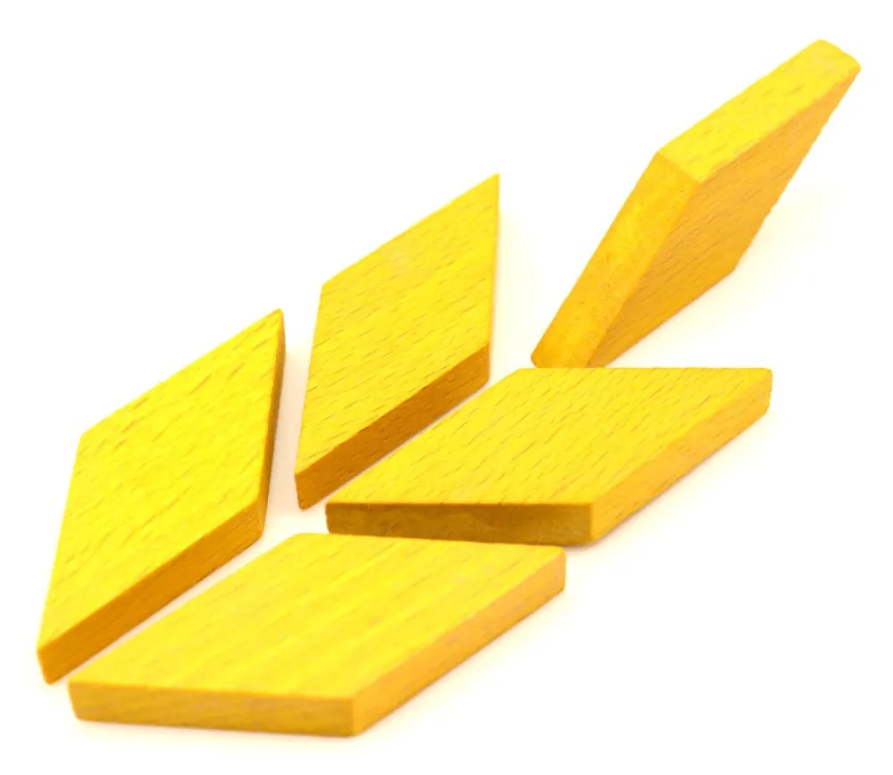 Tout Pour le Jeu Losange en bois 60 x 25 x 8 mm JAUNE pour jeu achat en ligne