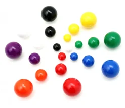 Tout Pour le Jeu Lot 6 boules plastique 9 mm de diamètre en 6 couleurs - billes multicolores