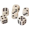 Tout Pour le Jeu Lot 6 Dés à jouer 16 mm ivoire points de 1 à 6 fin de série
