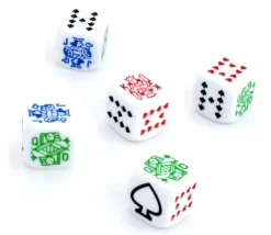 Tout Pour le Jeu Lot 5 dés poker 16 mm pour poker d'as