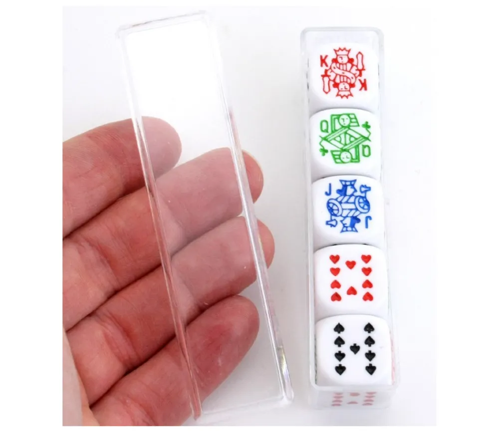 Tout Pour le Jeu Lot 5 dés poker 16 mm pour poker d'as