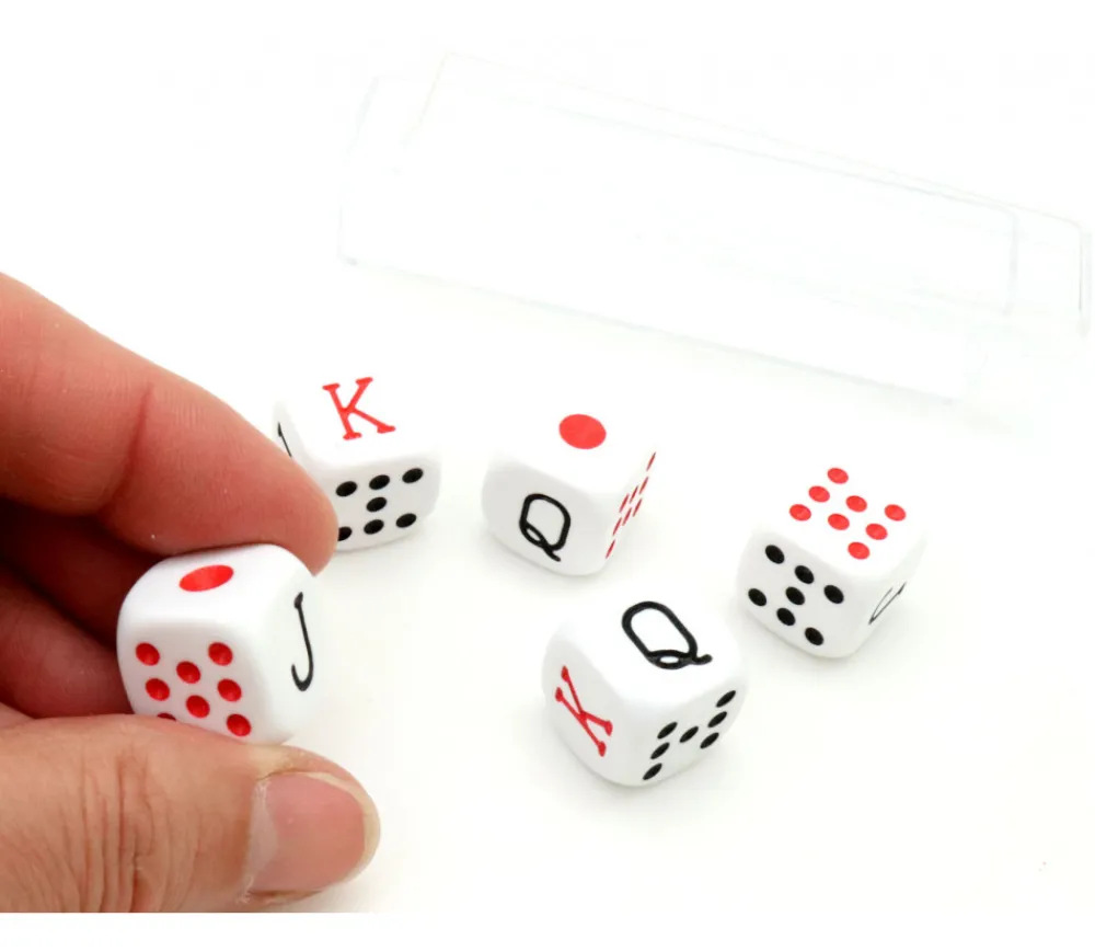 Tout Pour le Jeu Lot 5 dés poker américain 16 mm