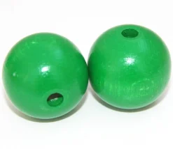 Tout Pour le Jeu Lot 20 Grosses perles boules colorées en bois diamètre 30 mm trou 6 mm