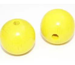 Tout Pour le Jeu Lot 20 Grosses perles boules colorées en bois diamètre 30 mm trou 6 mm