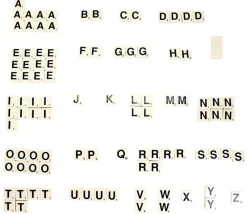 Tout Pour le Jeu Lot 100 jetons lettres 19X19 mm avec points chiffres pour former des mots