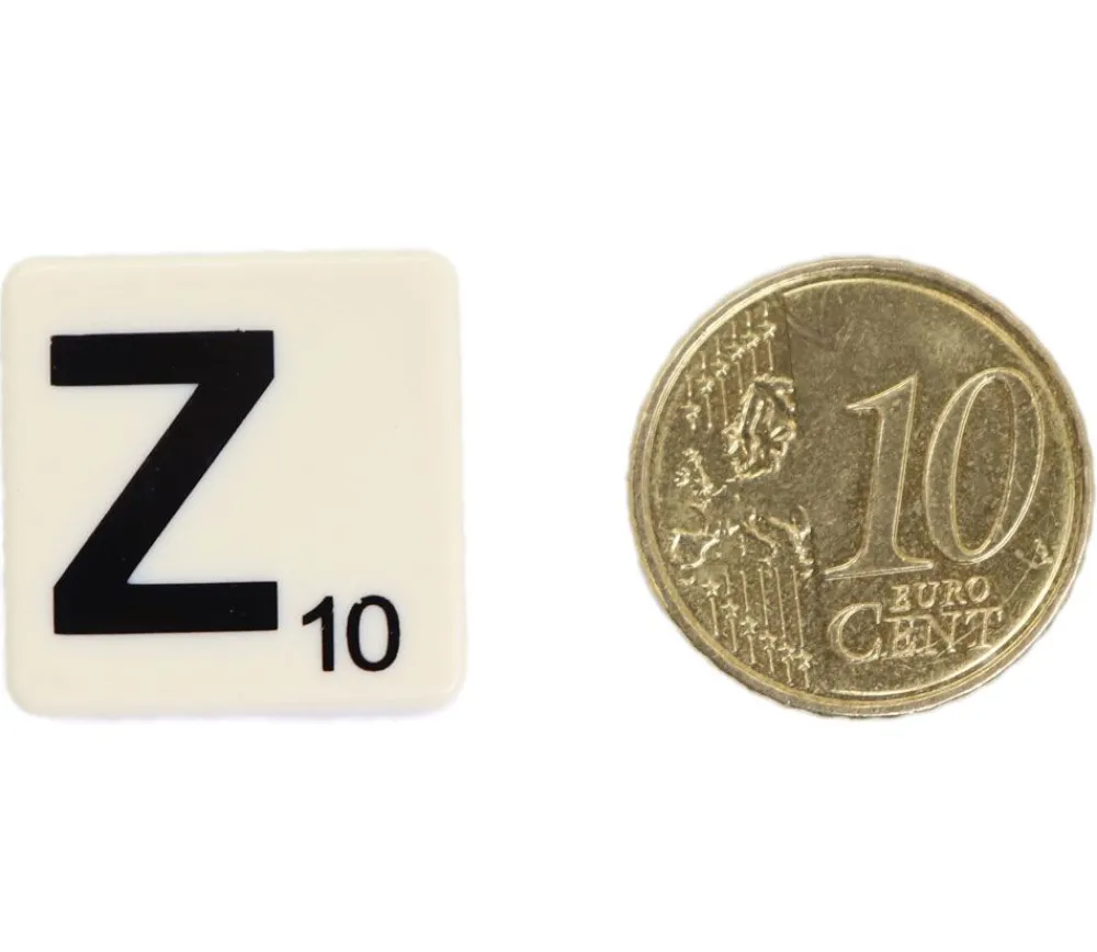 Tout Pour le Jeu Lot 100 jetons lettres 19X19 mm avec points chiffres pour former des mots
