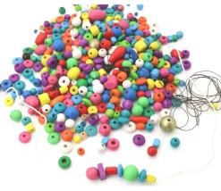 Tout Pour le Jeu Lot 350 petites perles en bois multicolores