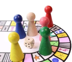 Tout Pour le Jeu Lot 6 pions bois big 52 x 25 mm pour jeu. Grand pion