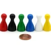 Tout Pour le Jeu Lot 6 Pions en bois Small 24 x 12 mm pour jeu multicolores