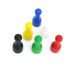 Tout Pour le Jeu lot 6 Pions joueur grand 25x60 mm multicolores - 6 cm de haut