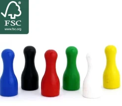 Tout Pour le Jeu lot 6 Pions joueur grand 25x60 mm multicolores - 6 cm de haut