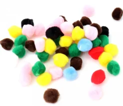 Tout Pour le Jeu Lot 50 pompons multicolores 15 mm