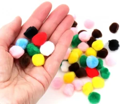 Tout Pour le Jeu Lot 50 pompons multicolores 15 mm