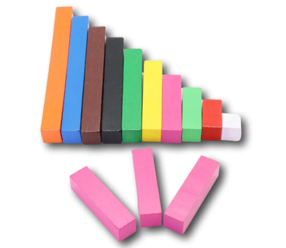 Tout Pour le Jeu Lot 3 réglettes Cuisenaire 4 cm en rose