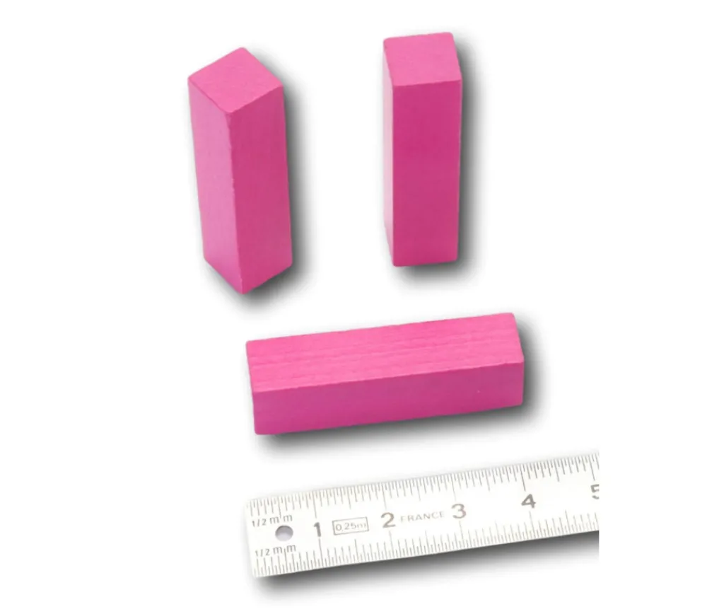 Tout Pour le Jeu Lot 3 réglettes Cuisenaire 4 cm en rose