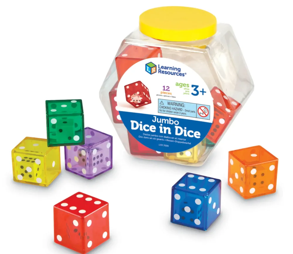 Tout Pour le Jeu Lot de 12 Dés double JUMBO 3.2 cm avec 1 dé à l'intérieur