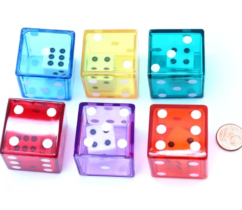 Tout Pour le Jeu Lot de 12 Dés double JUMBO 3.2 cm avec 1 dé à l'intérieur